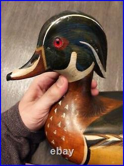 Vintage Wood Duck Decoy Tom Taber Ducks Unlimited 1983-84 #808