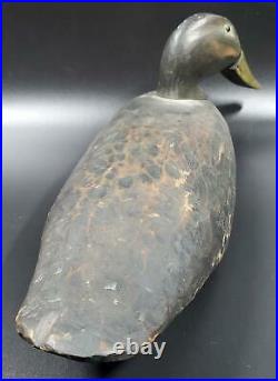 Vintage Wood Duck Hunting Decoy with Articulating Head