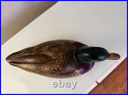 Vintage Wooden Mallard Duck Decoy by John Gewerth for Abercrombie & Fitch
