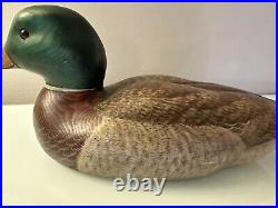 Vintage Wooden Mallard Duck Decoy by John Gewerth for Abercrombie & Fitch