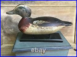 Vintage antique old wooden working Mason Standard Grade Widgeon duck decoy