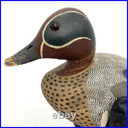 Vintage c. 1960 Ken Harris Green Winged Teal Duck Decoy Woodville NY