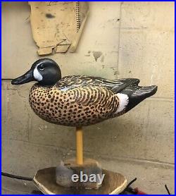 Vintage hand carved wooden duck decoys