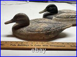 Vtg Pair of Al Reis Tru-Dux Illinois Duck Decoys