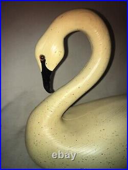 Wildfowler Miriam Harris Decoy White Swan Vintage Signed