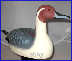 Wood Pintail Duck Decoy Signed Andy Anderson Carved Handpainted
