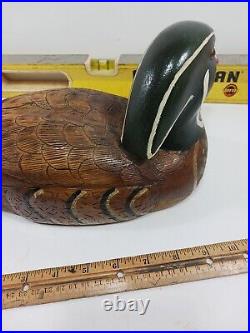 Wood duck Robert Jones Hand Painted Duck Decoy signed 1993