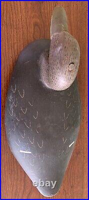 Wooden Black Duck Decoy. Havre De Grace MD. /Susquehanna Flats